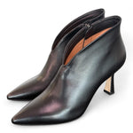 Stivaletto V in pelle nera tacco 80 Anima 