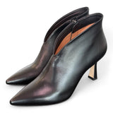 Stivaletto V in pelle nera tacco 80 Anima 
