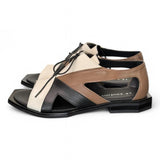 Semiaperto laccio nero beige bianco Le Bohemien<BR/> 