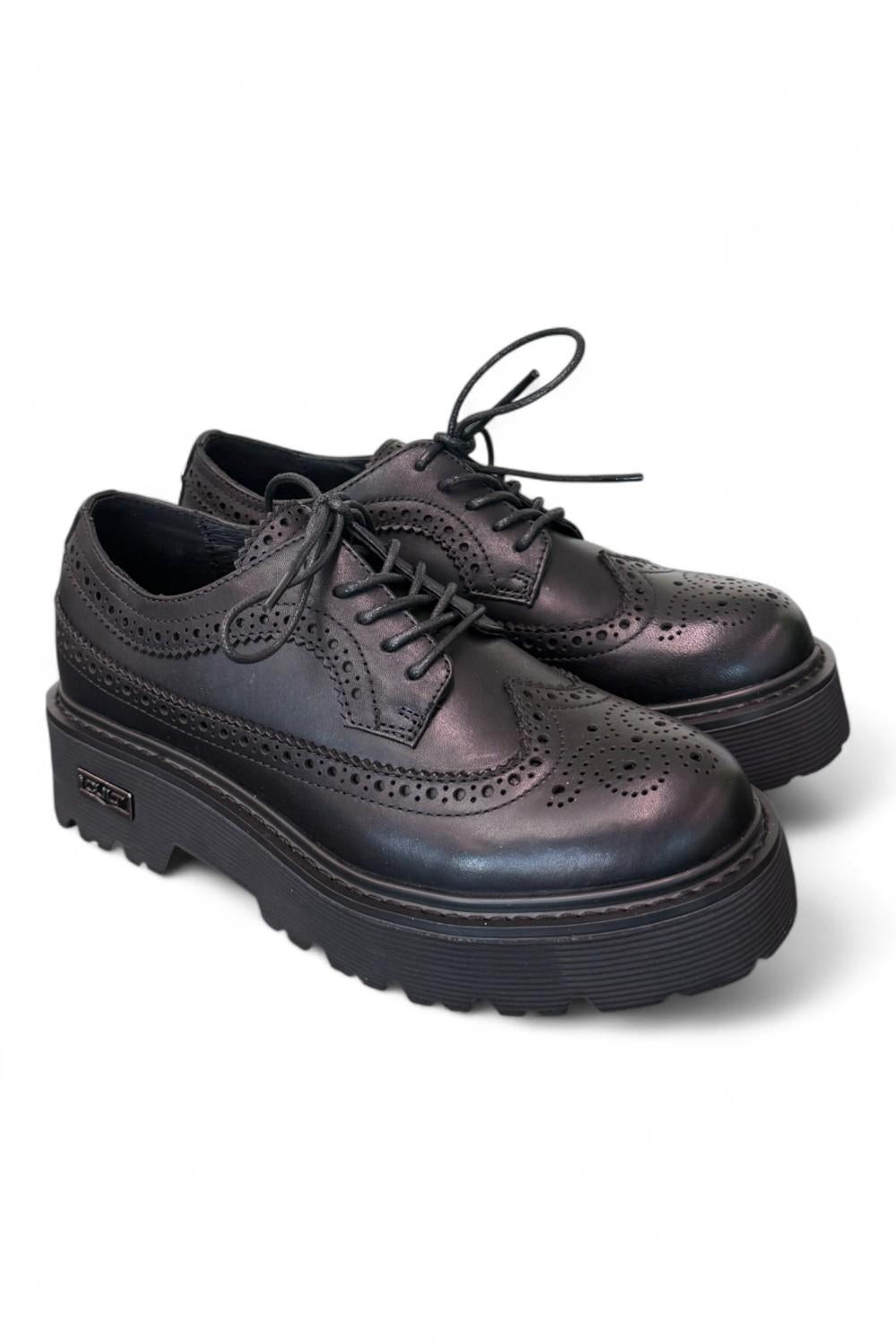 Scarpa francesina imperiale nera  Slash Cult 