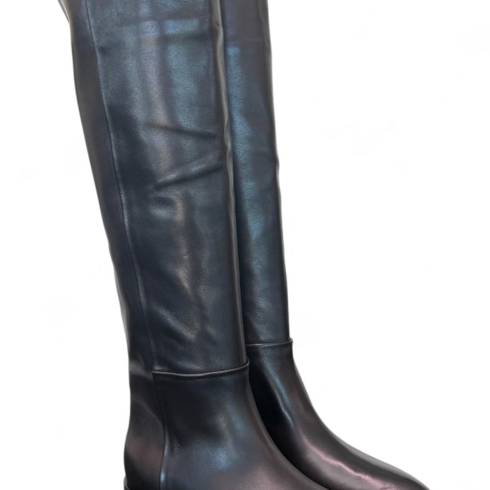 Stivale lungo forma tex pelle nera Elisa Lanci<BR/> 