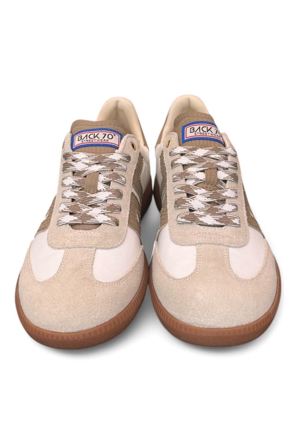 Sneaker uomo ghost bianca taupe Back 70<BR/> 