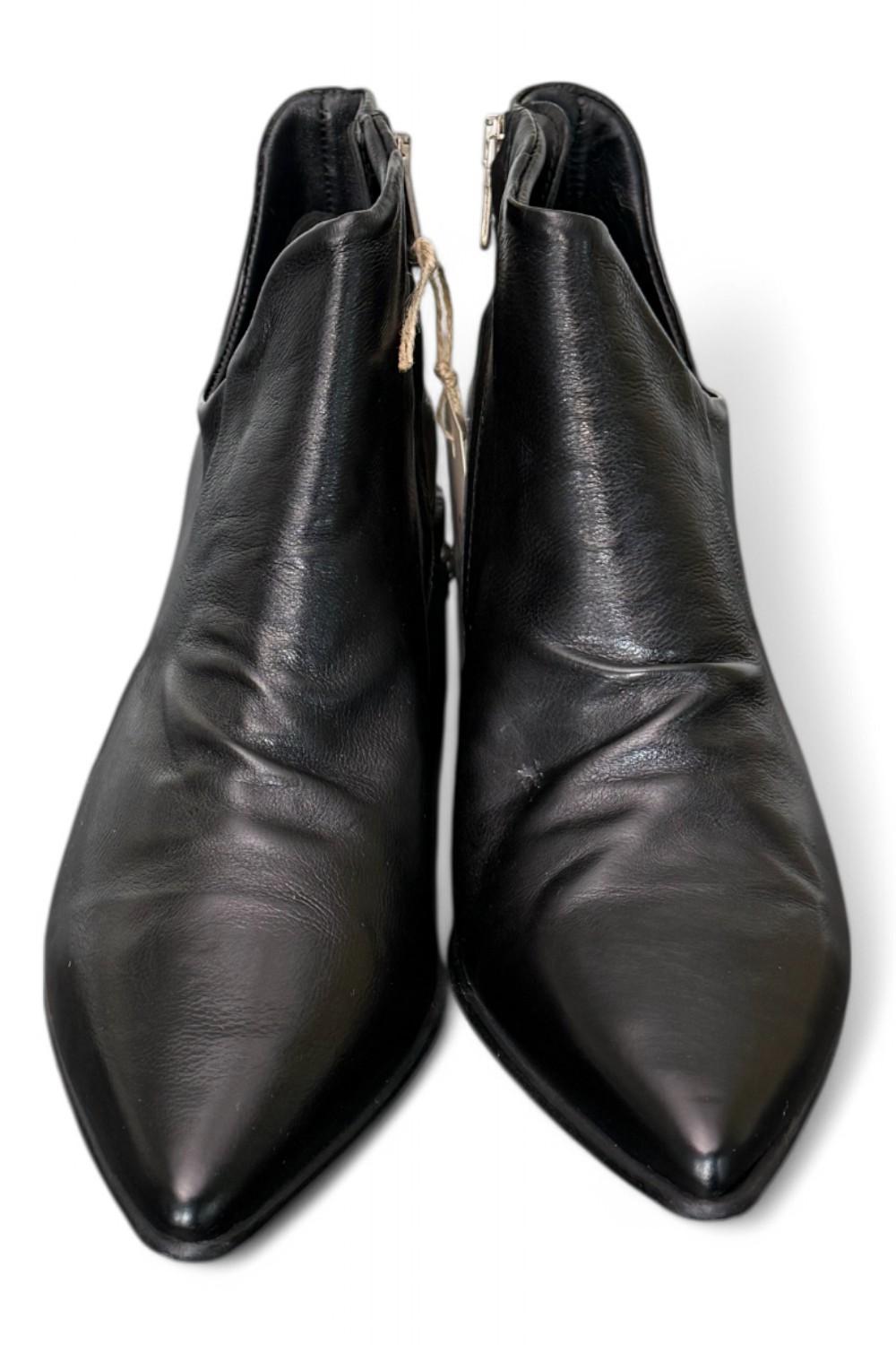 Tronchetto zip asimmetrico nappa nera AS98<BR/> 