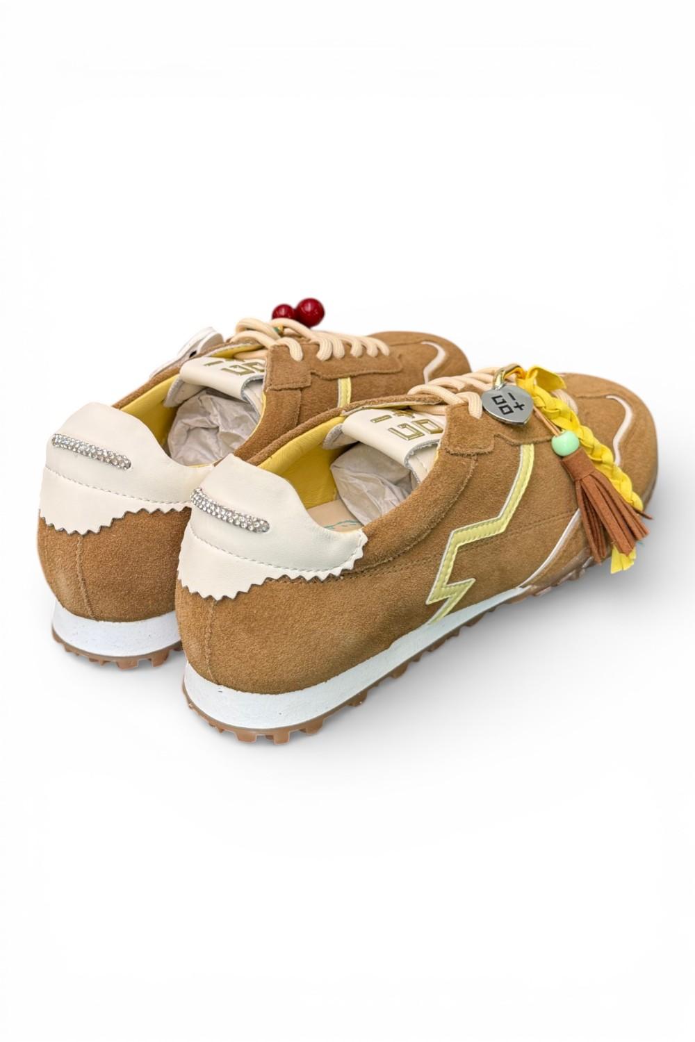 Sneaker Gioplus Cielo low suede cuoio 