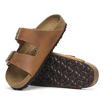 Ciabatta uomo Arizona 1028401 cognac oil leather Birkenstock 