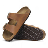 Ciabatta uomo Arizona 1028401 cognac oil leather Birkenstock 