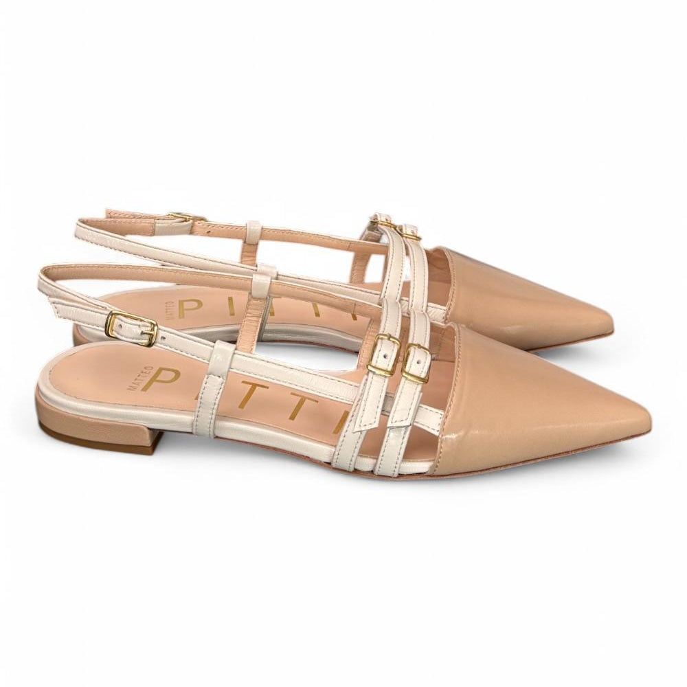 Slingback cintini beige latte Matteo Pitti 