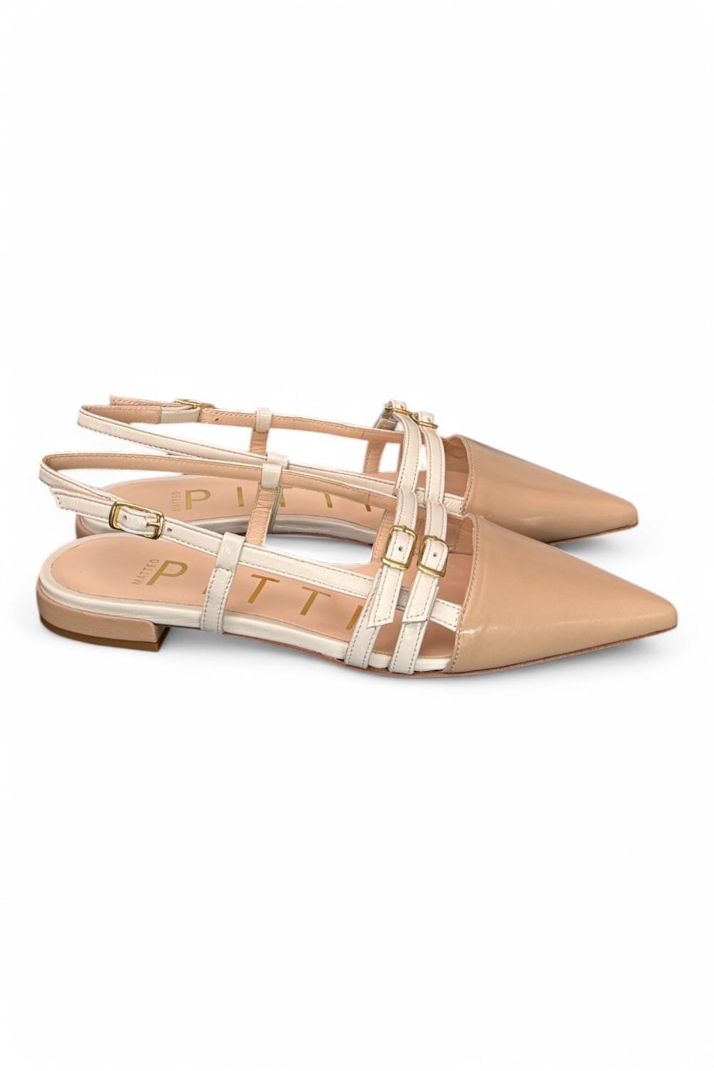 Slingback cintini beige latte Matteo Pitti 