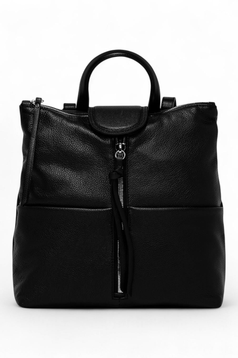 Zaino Giada pelle nera Gianni Chiarini<BR/> 