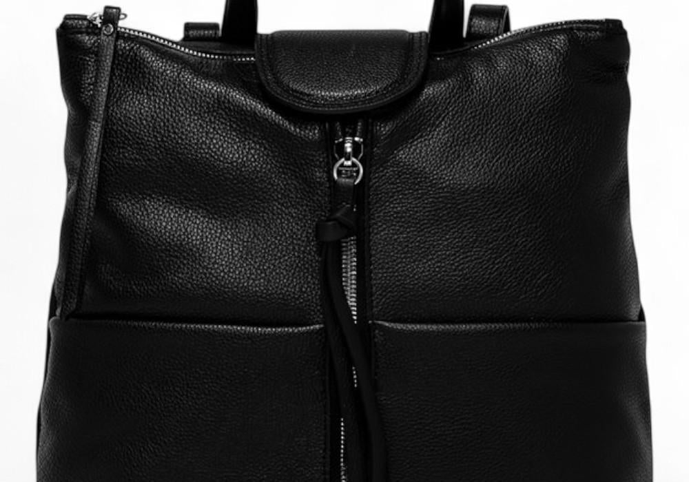 Zaino Giada pelle nera Gianni Chiarini<BR/> 
