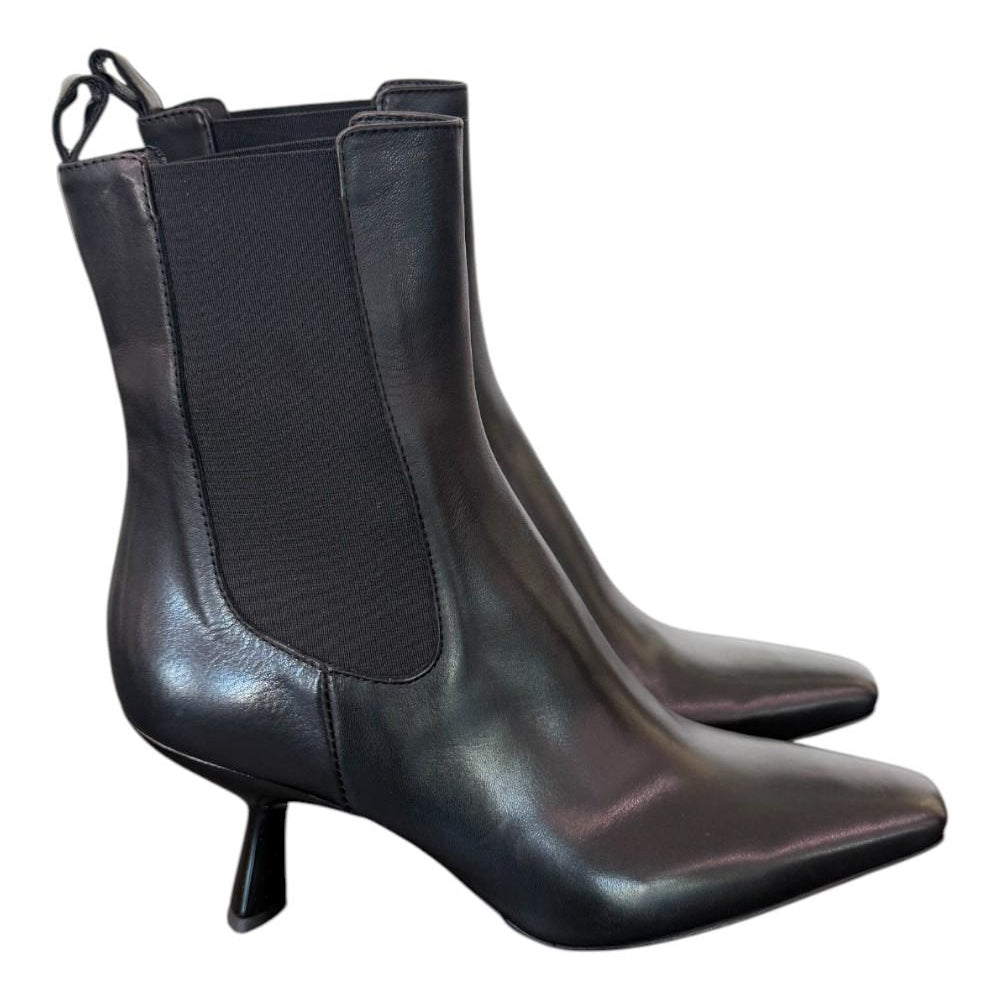 Stivaletto beatles T60 pelle nera Elisa Lanci<BR/> 
