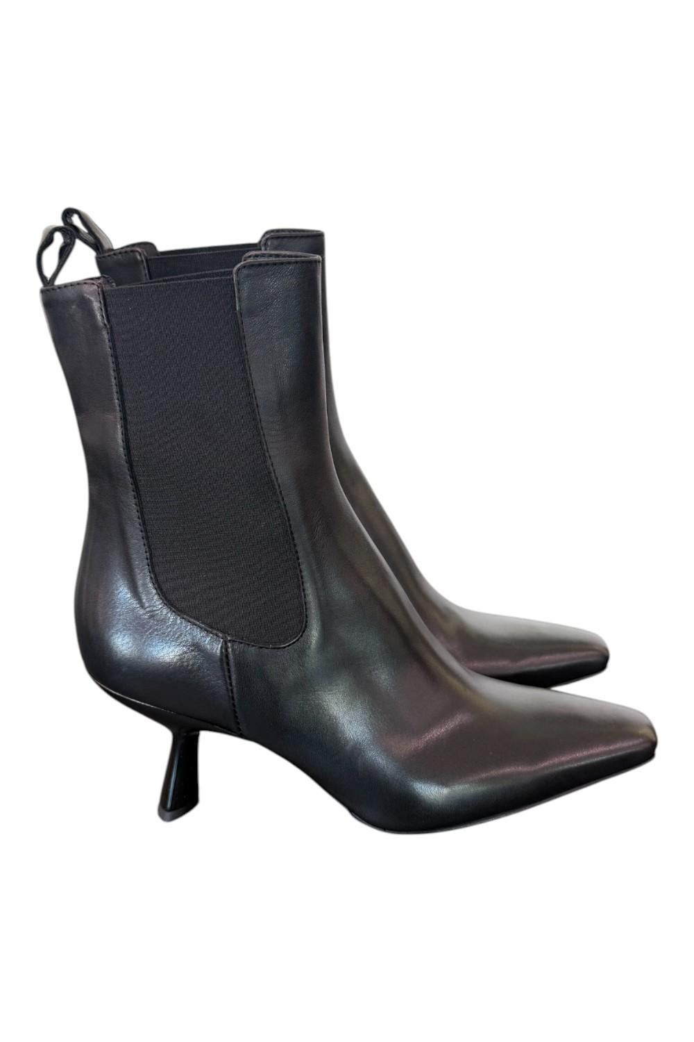 Stivaletto beatles T60 pelle nera Elisa Lanci<BR/> 