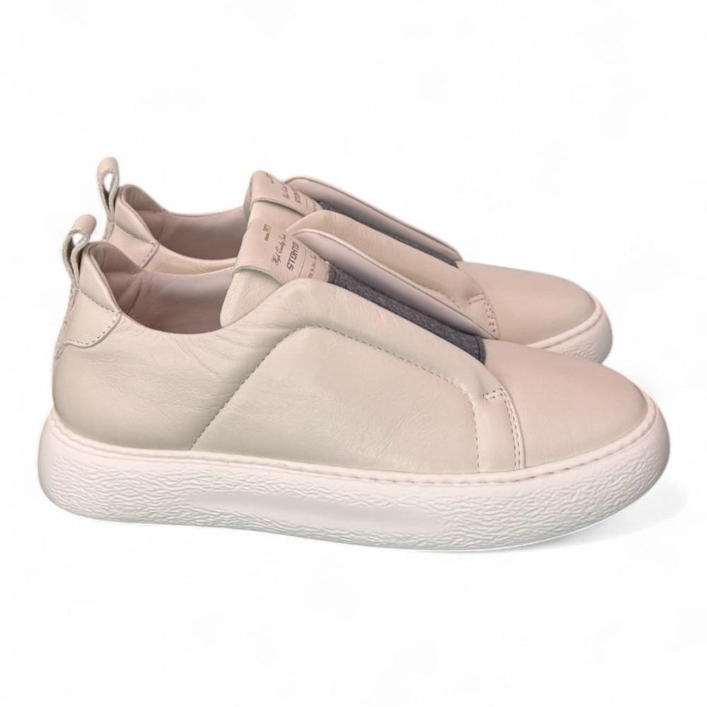 Sneaker slip on nappa panna Stokton 