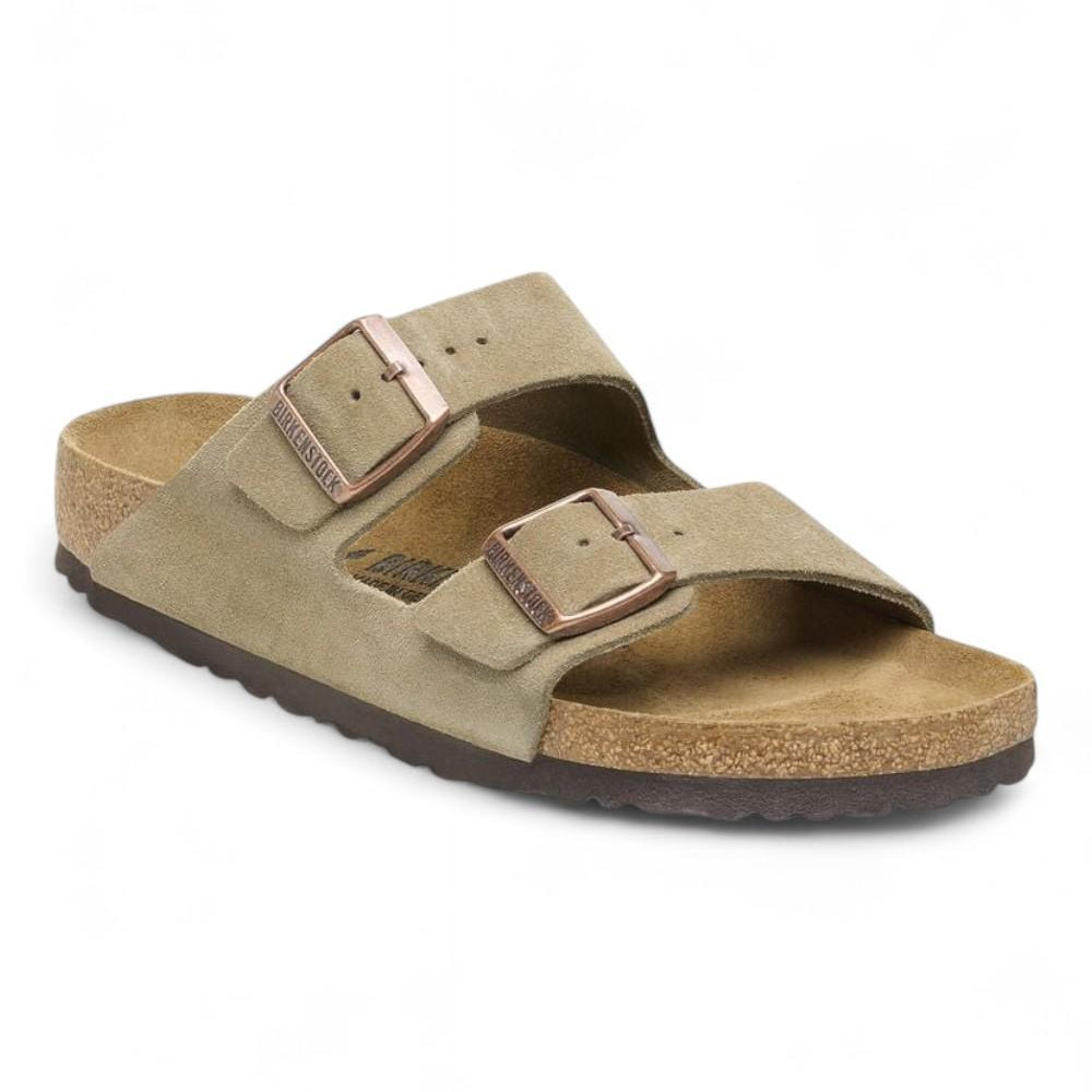 Ciabatta Birkenstock Arizona Suede Taupe 051463 uomo 