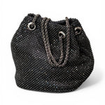 Pochette secchiello strass Scarlet nero 
