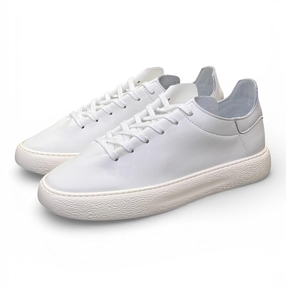 Sneaker uomo pelle bianca taglio vivo Stokton<BR/> 
