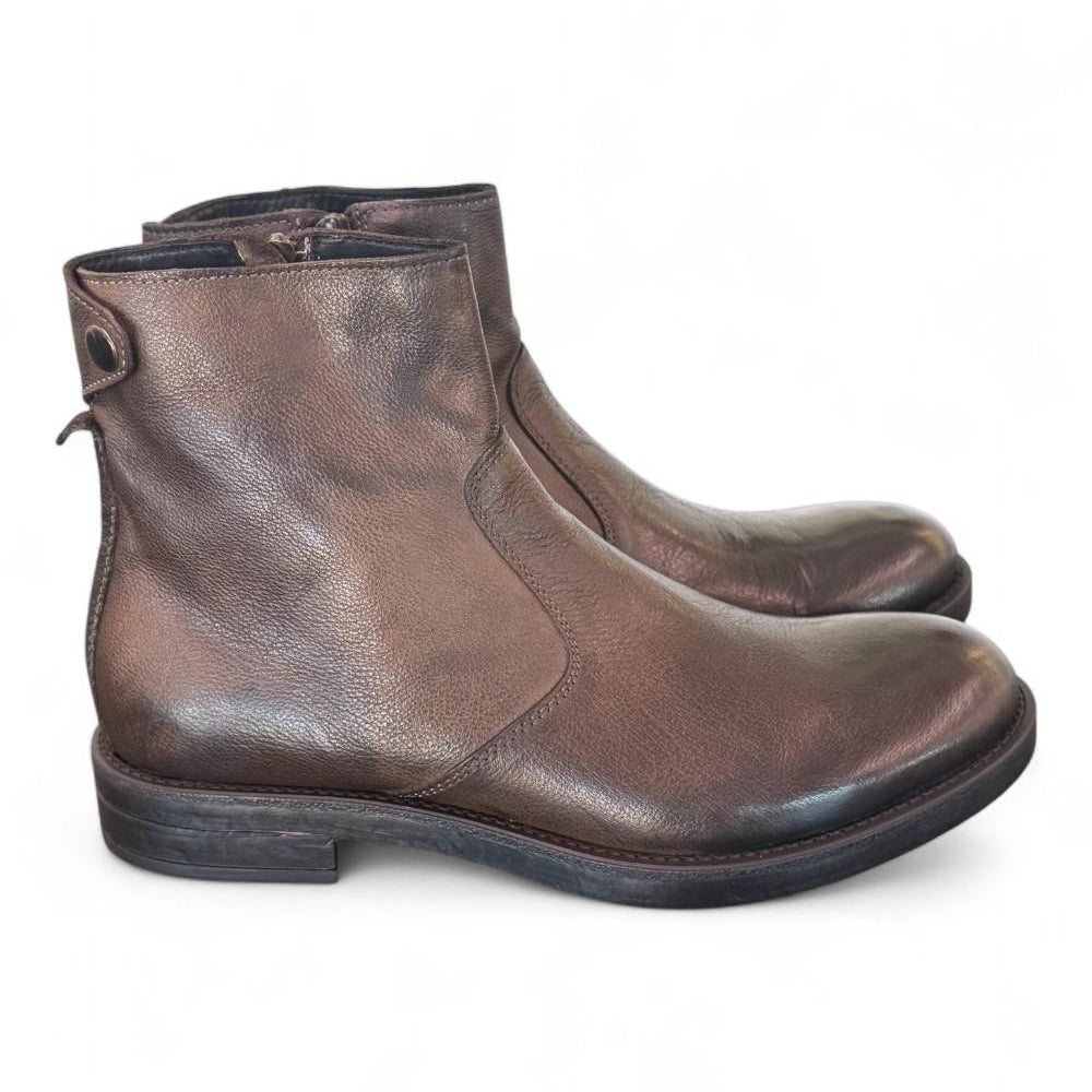 Stivaletto zip pelle brandy Pawelks 