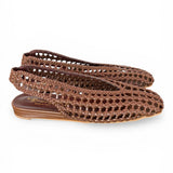 Slingback intrecciata testa di moro Bianca Di 