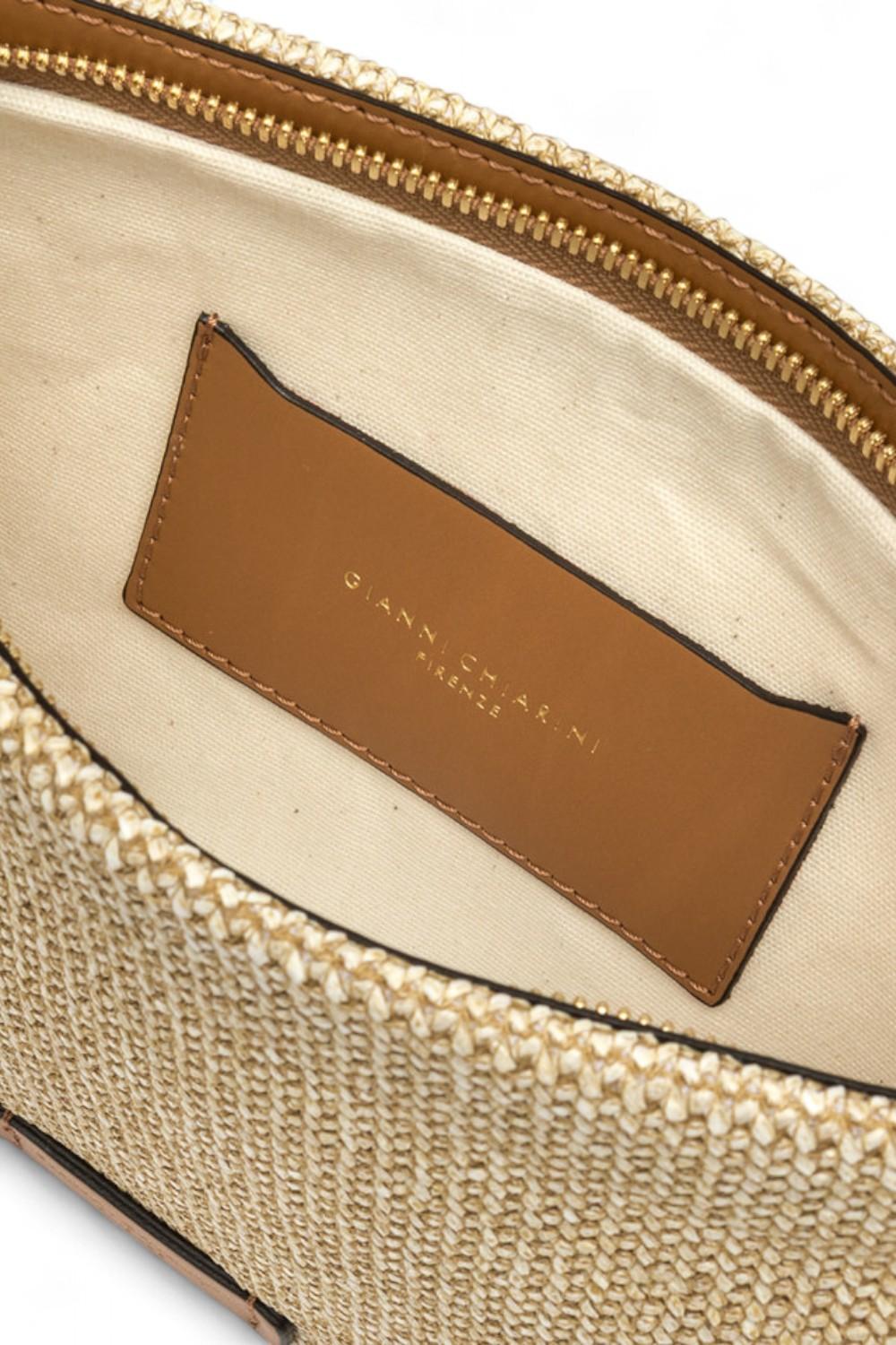 Borsa pochette Hermy rafia Gianni Chiarini<BR/> 