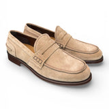 Mocassino camoscio beige Franco Fedele 