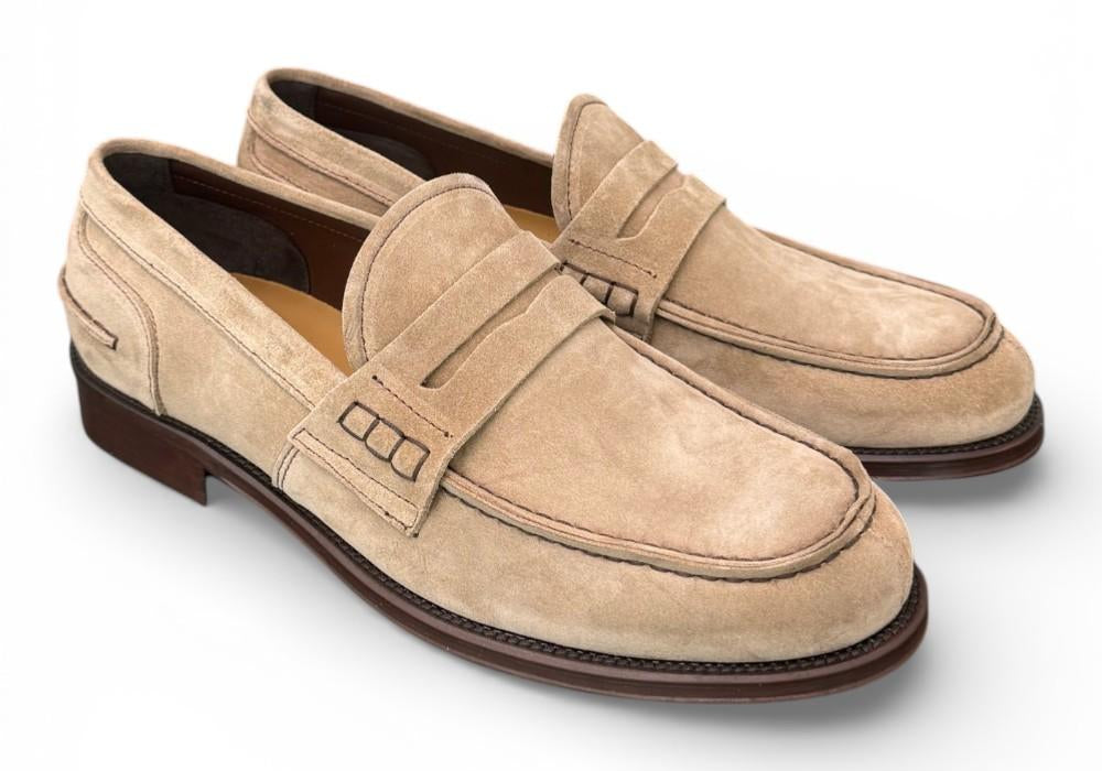 Mocassino camoscio beige Franco Fedele 