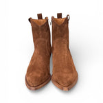 Stivaletto texano corto suede marrone Ranye<BR/> 