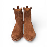 Stivaletto texano corto suede marrone Ranye<BR/> 