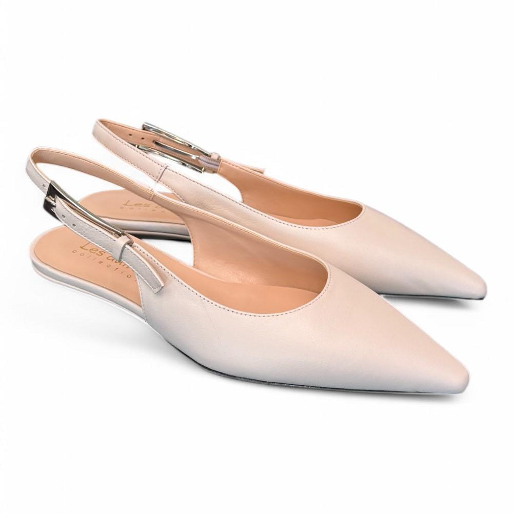 Slingback pelle ghiaccio flat Les Autres<BR/> 