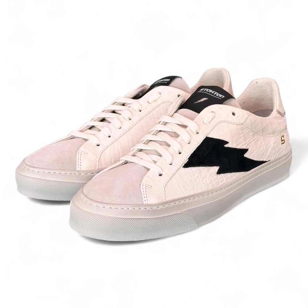 Sneaker uomo Stokton Blaze bianco ghiaccio nero 