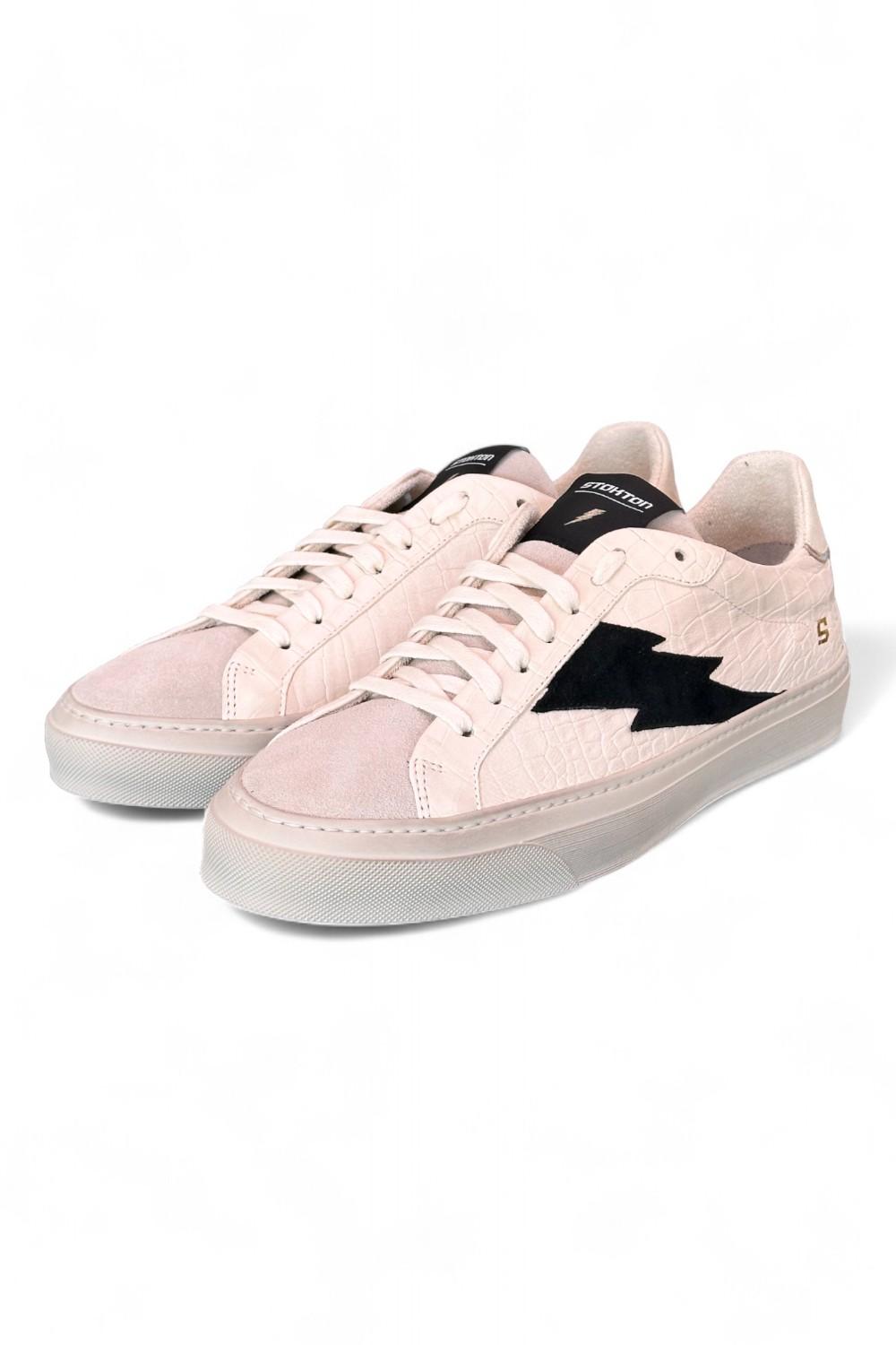 Sneaker uomo Stokton Blaze bianco ghiaccio nero 