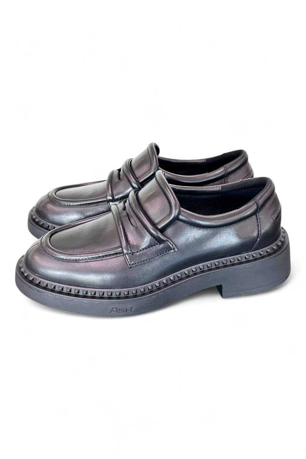 Mocassino Ash Miracle pelle nera<BR/> 