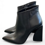 Stivaletto pelle nera tacco 90 Albano 