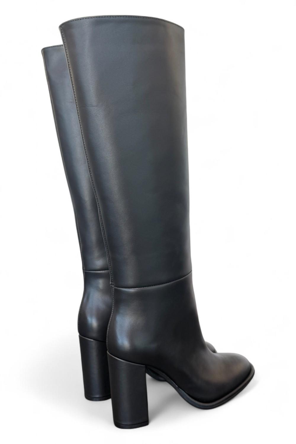 Stivale tubo nappa nera T90 Bianca Di<BR/> 