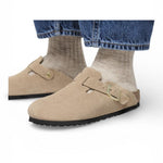 Sabot uomo Boston Birkenstock Suede sandcastle 1030883 
