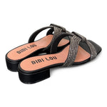 Ciabatta fascia strass nera Bibi Lou<BR/> 