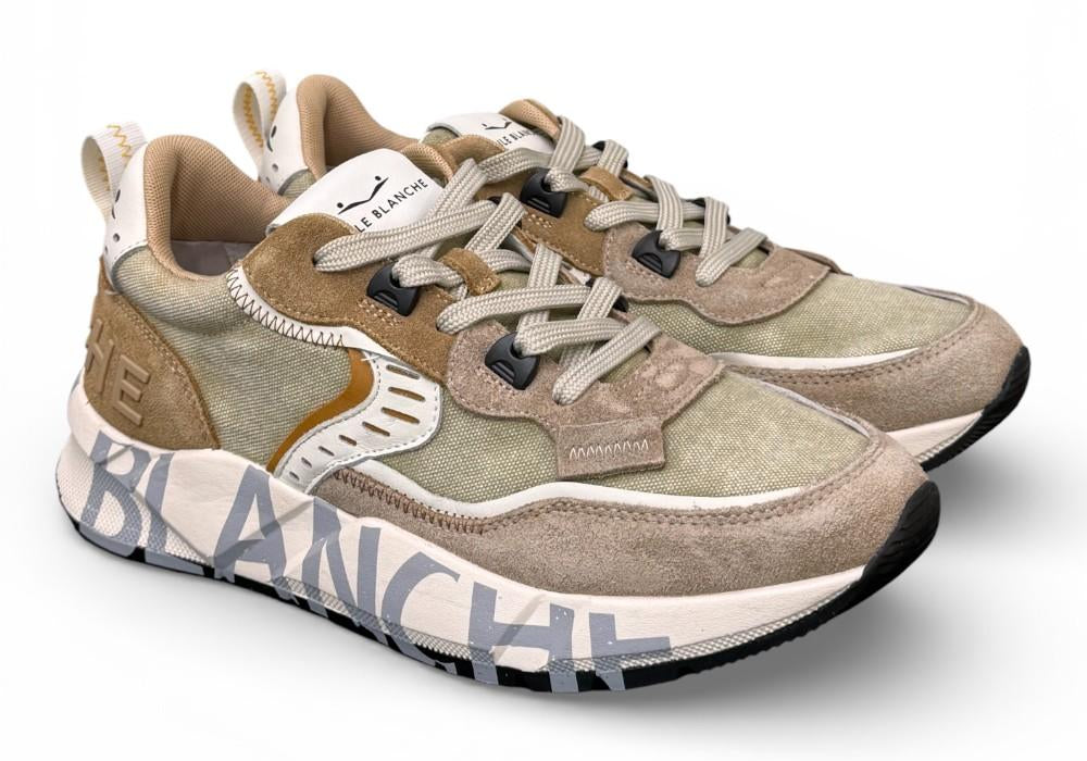 Sneaker uomo Club 01 Voile Blanche canvas salvia beige 1D52<BR/> 