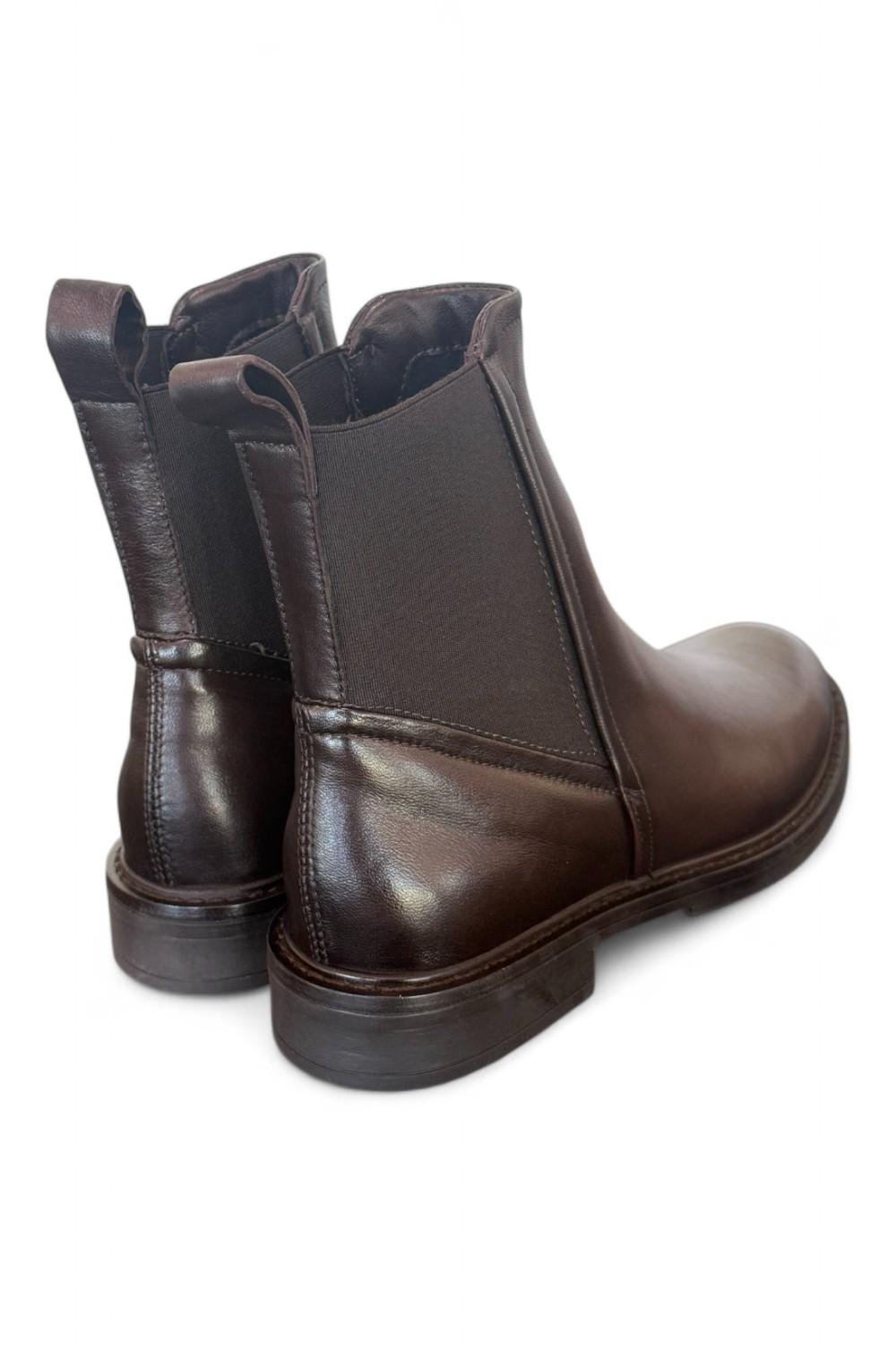 Stivaletto beatles pelle testa di moro Mjus<BR/> 
