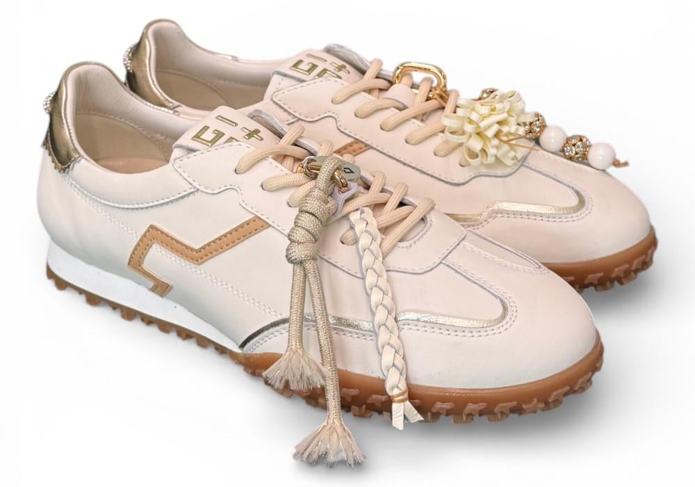 Sneaker Gioplus Cielo low pelle latte 