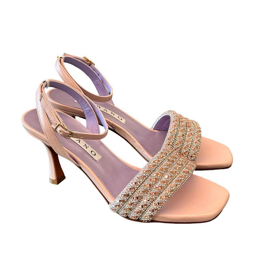 Sandalo fascia strass cipria Albano 