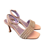 Sandalo fascia strass cipria Albano 