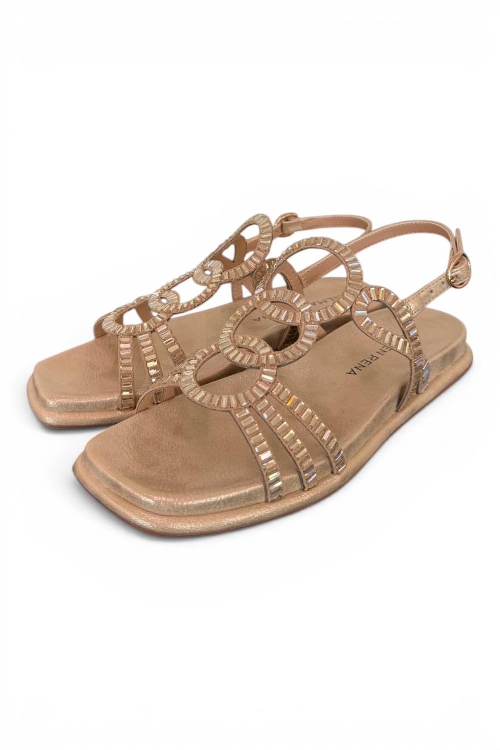 Sandalo cerchi strass oro Alma en Pena<BR/> 