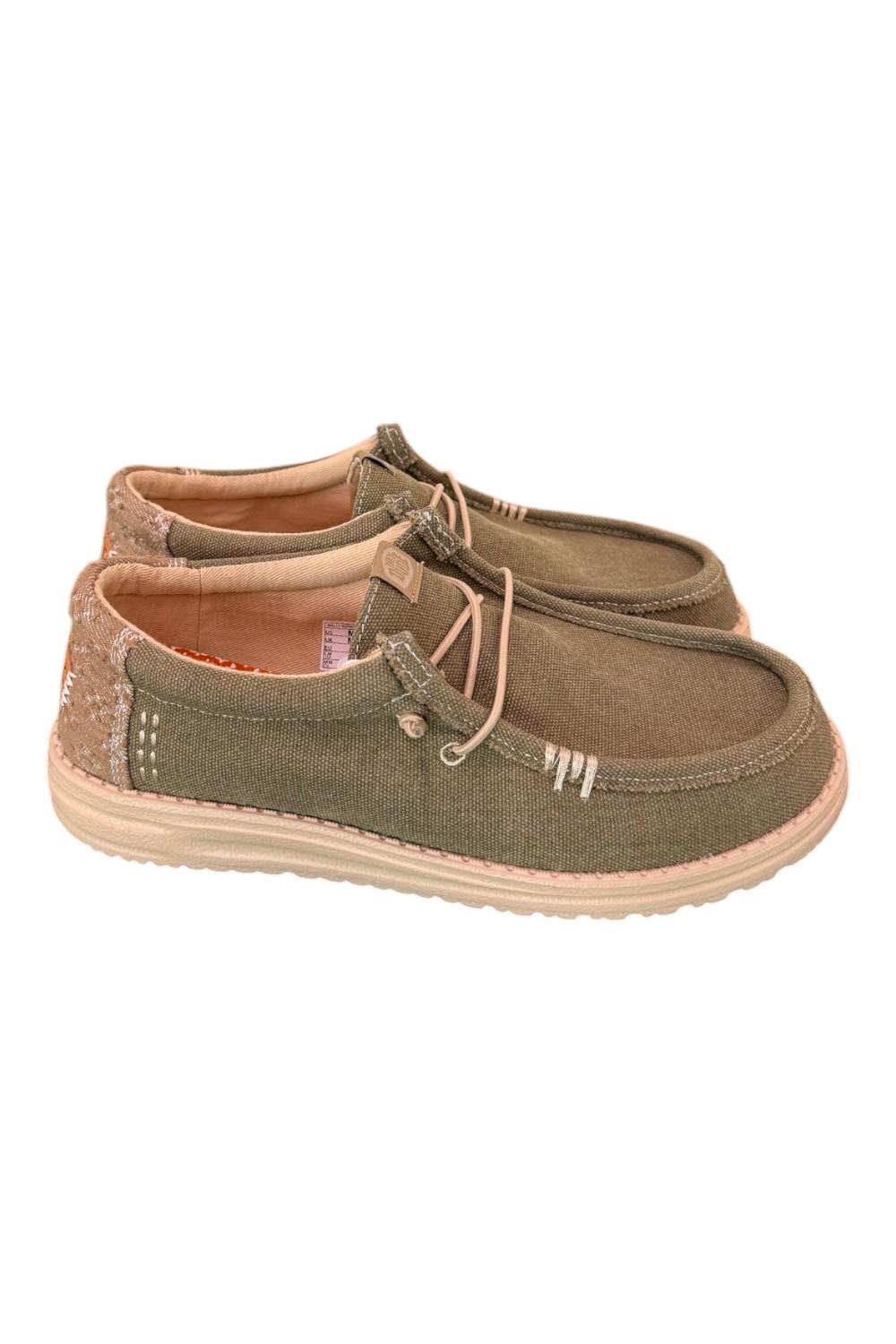 Sneaker uomo Wally Workwear green Hey Dude 