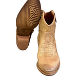 Stivaletto texano intagliato oro Zoe 