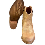 Stivaletto texano intagliato oro Zoe 