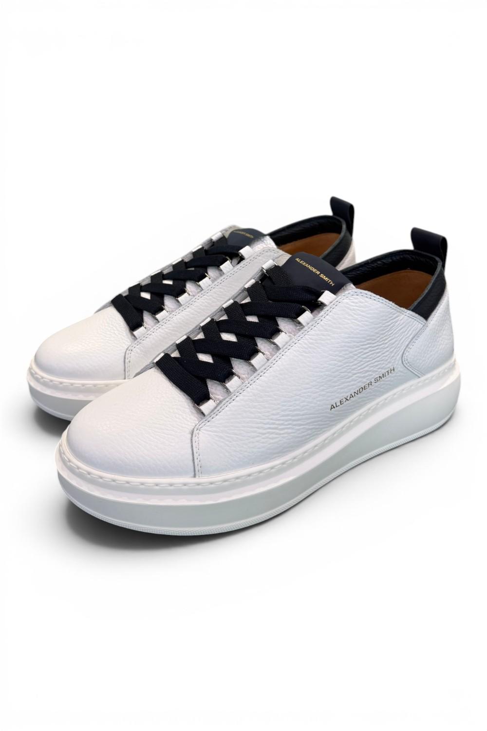 Sneaker Wembley man Alexander Smith bottalato white blu 