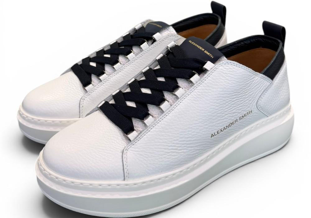 Sneaker Wembley man Alexander Smith bottalato white blu 