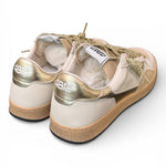 Sneaker donna 4B12 Play New D2003 bianca beige oro 