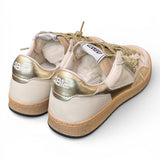 Sneaker donna 4B12 Play New D2003 bianca beige oro 