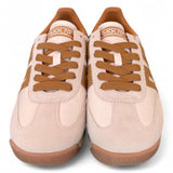 Sneaker donna Back70 Jogger nappa latte cuoio 
