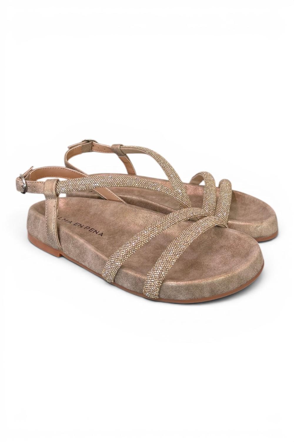 Sandalo strass bronzo Alma en Pena<BR/> 